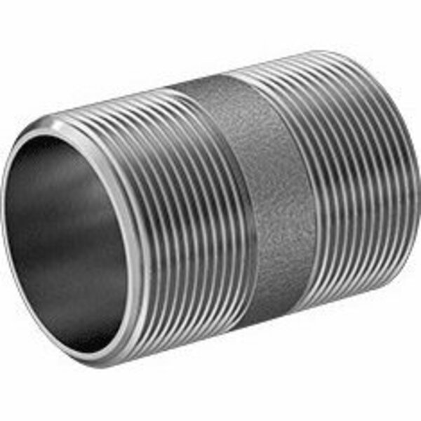 Bsc Preferred Standard-Wall 304/304L Stainless Steel Pipe Nipple Threaded on Both Ends 2-1/2 NPT 4 Long 4830K276